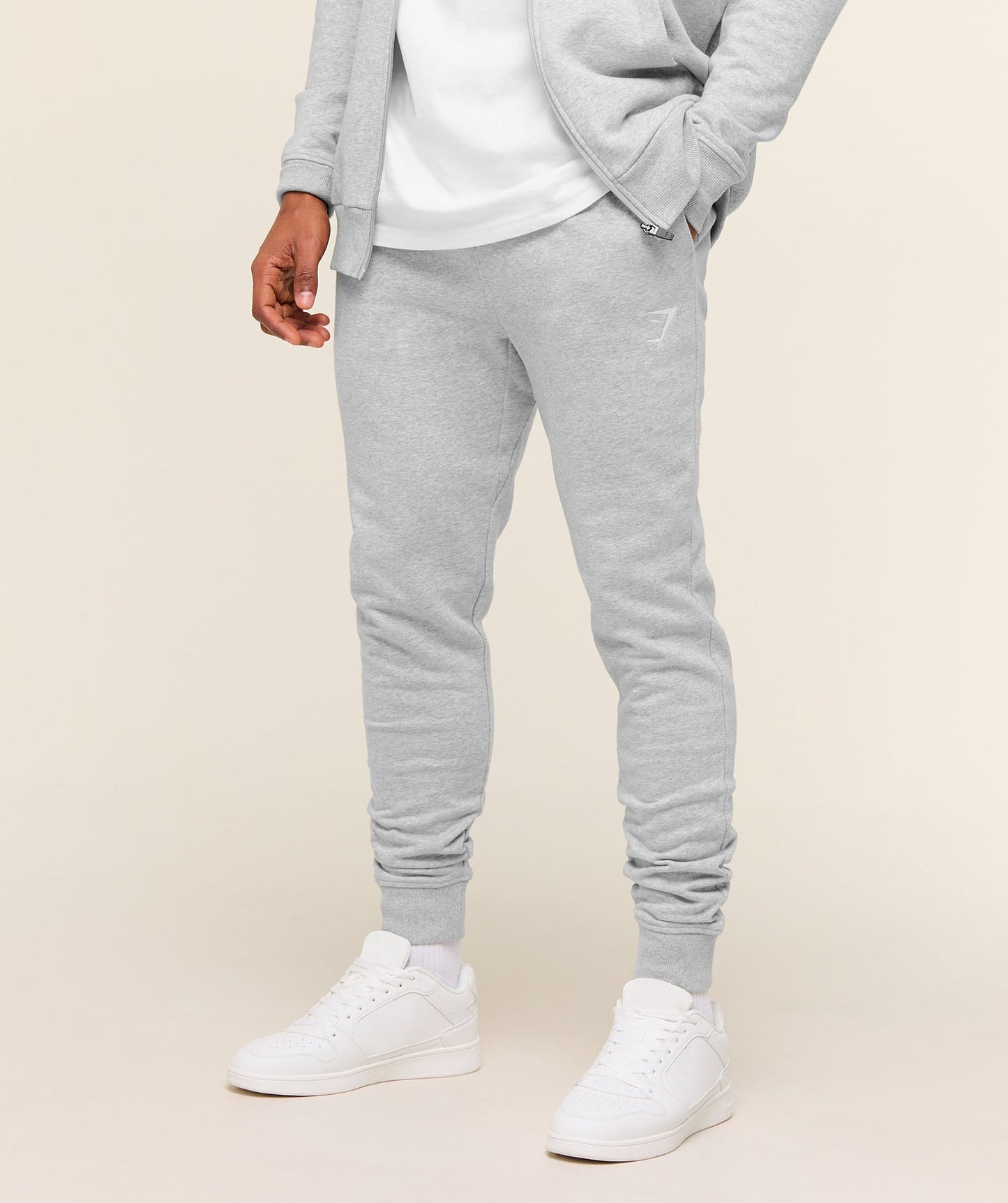 GS-0127 - Crest Joggers - Light Grey Marl