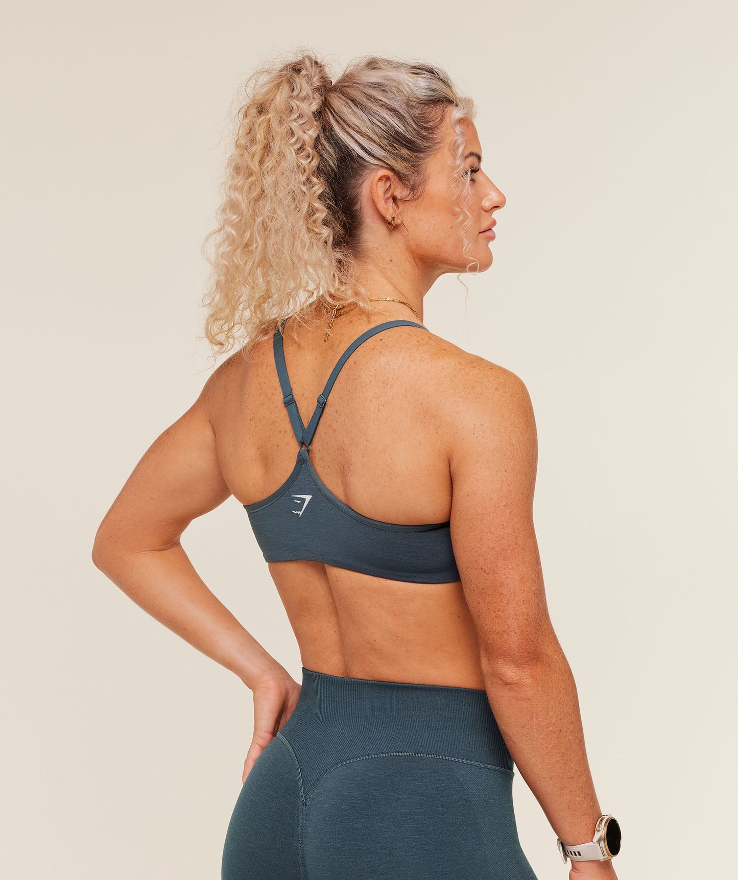 GSW-0138 Interval Seamless Light Support Sports Bra - Stealth Blue