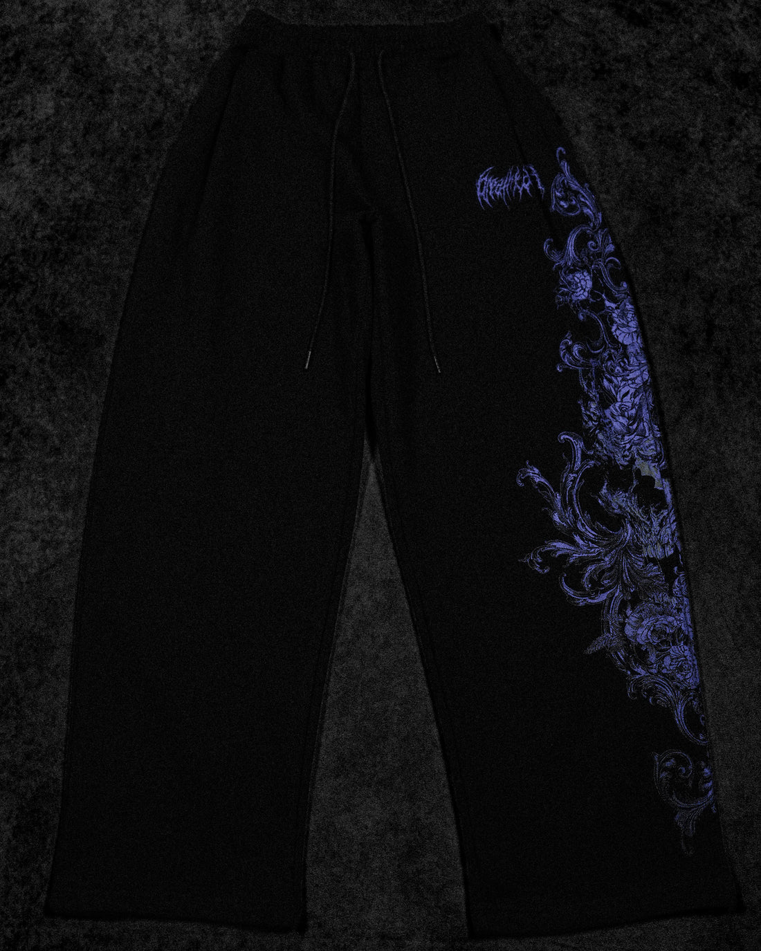 BD-0070 Women's Death Rose Banana Shaped Uncuffed Sweatpants [DUSK]
