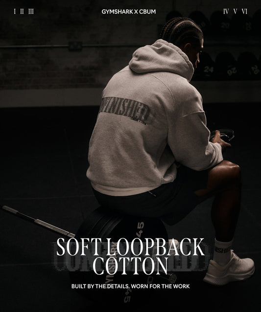 GS-0105 Gymshark x CBUM Washed Hoodie - Bros Stone Grey Marl