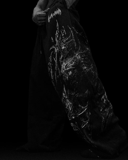 BD-0101 Fallen Knight Uncuffed Banana shape sweatpants [VOID BLACK]