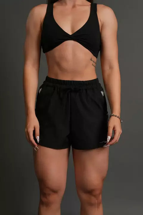 DSHE-0013 Darc Wandering Ellie Sweat Shorts in Black Drift Wash