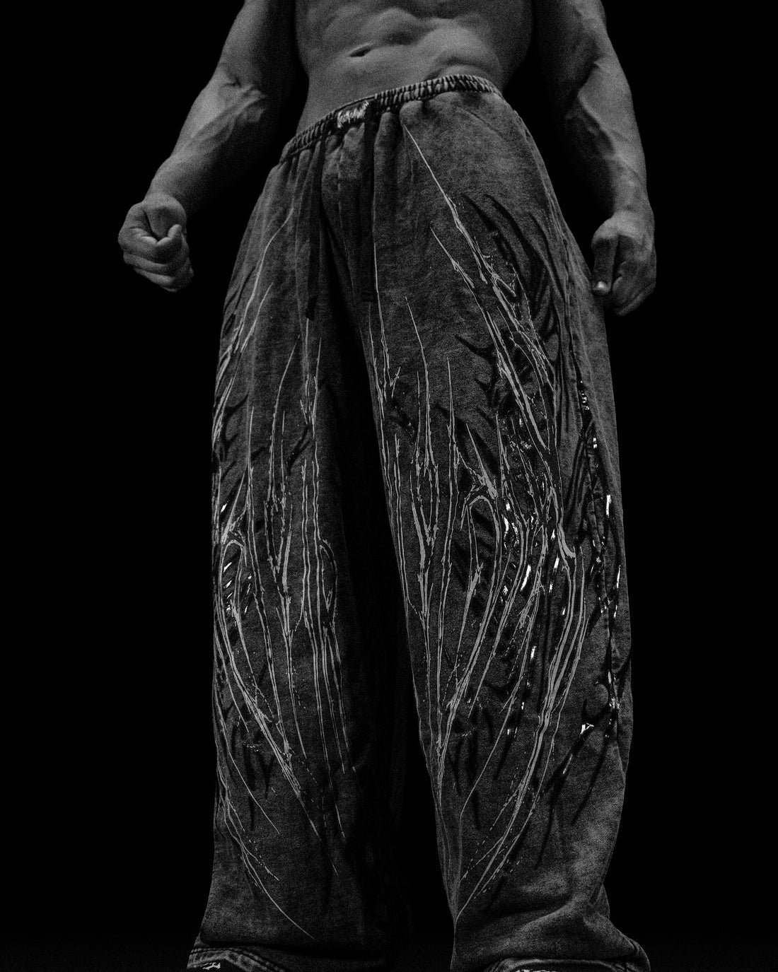 BD-0107 Venom Texture Symbiote Banana sweatpants [VINTAGE]