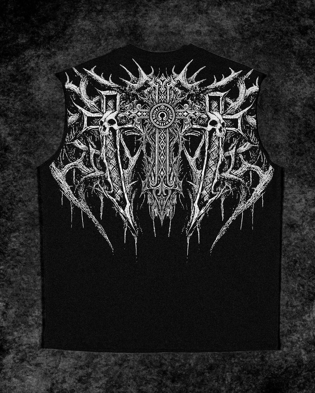 BD-0084 Heaven’s Gate Cut-off Tee [VOID BLACK]