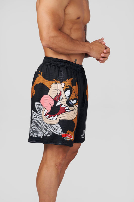 1098 - Looney Tunes Basketball Shorts - Black