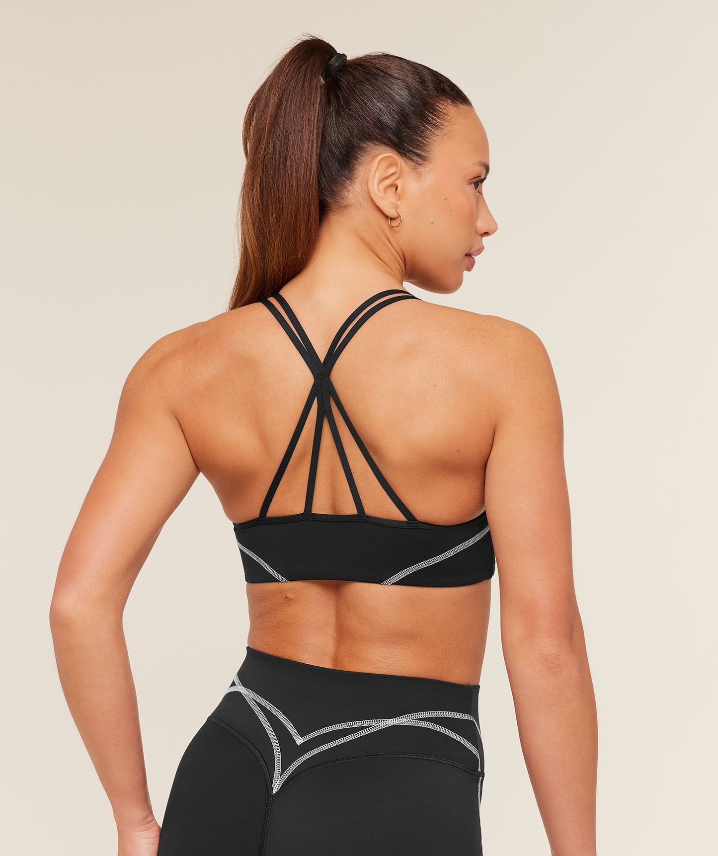 GSW-0137 Volt Light Support Sports Bra - Black/White