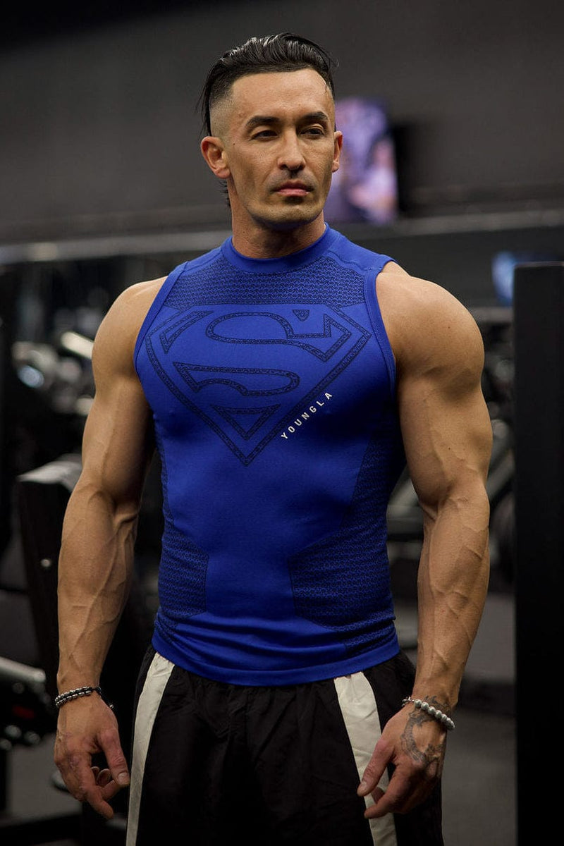 3047 - Superman Compression Tanks - Blue