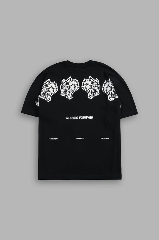 DS-0044 Wolves Have Your Back “Premium” Oversized Tee in Black