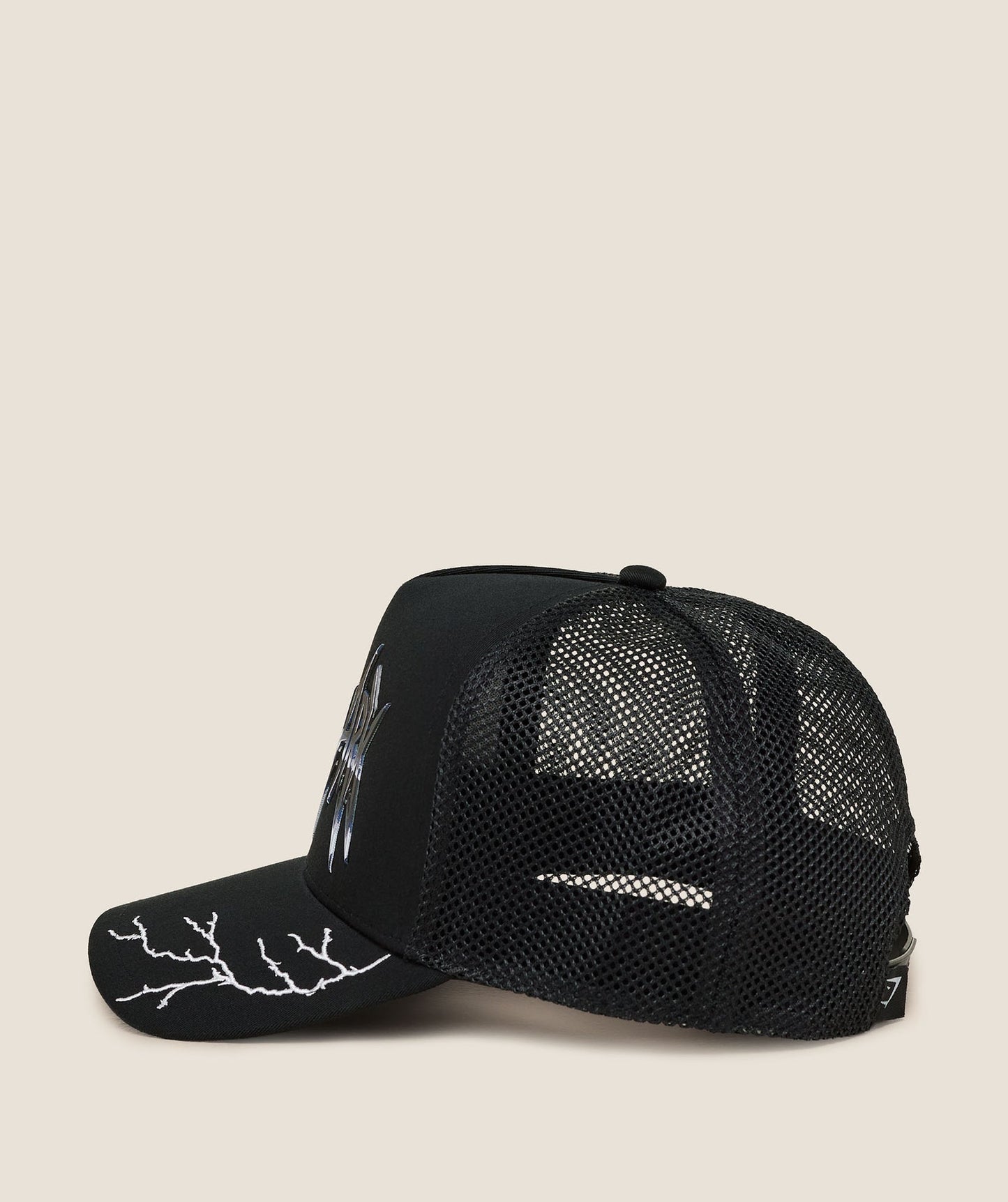 GSA-0047 Lightning Graphic Trucker Cap - GS Black