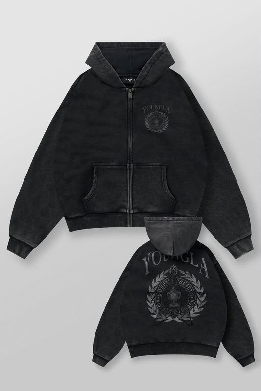 5149 - Star Crest Zip-Ups - Black Wash