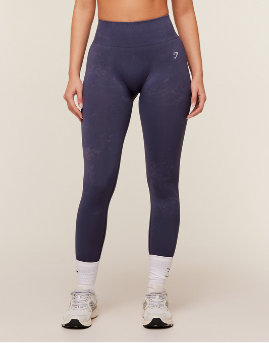 GSW-0101 Washed Leggings - GS Midnight Purple/WASH