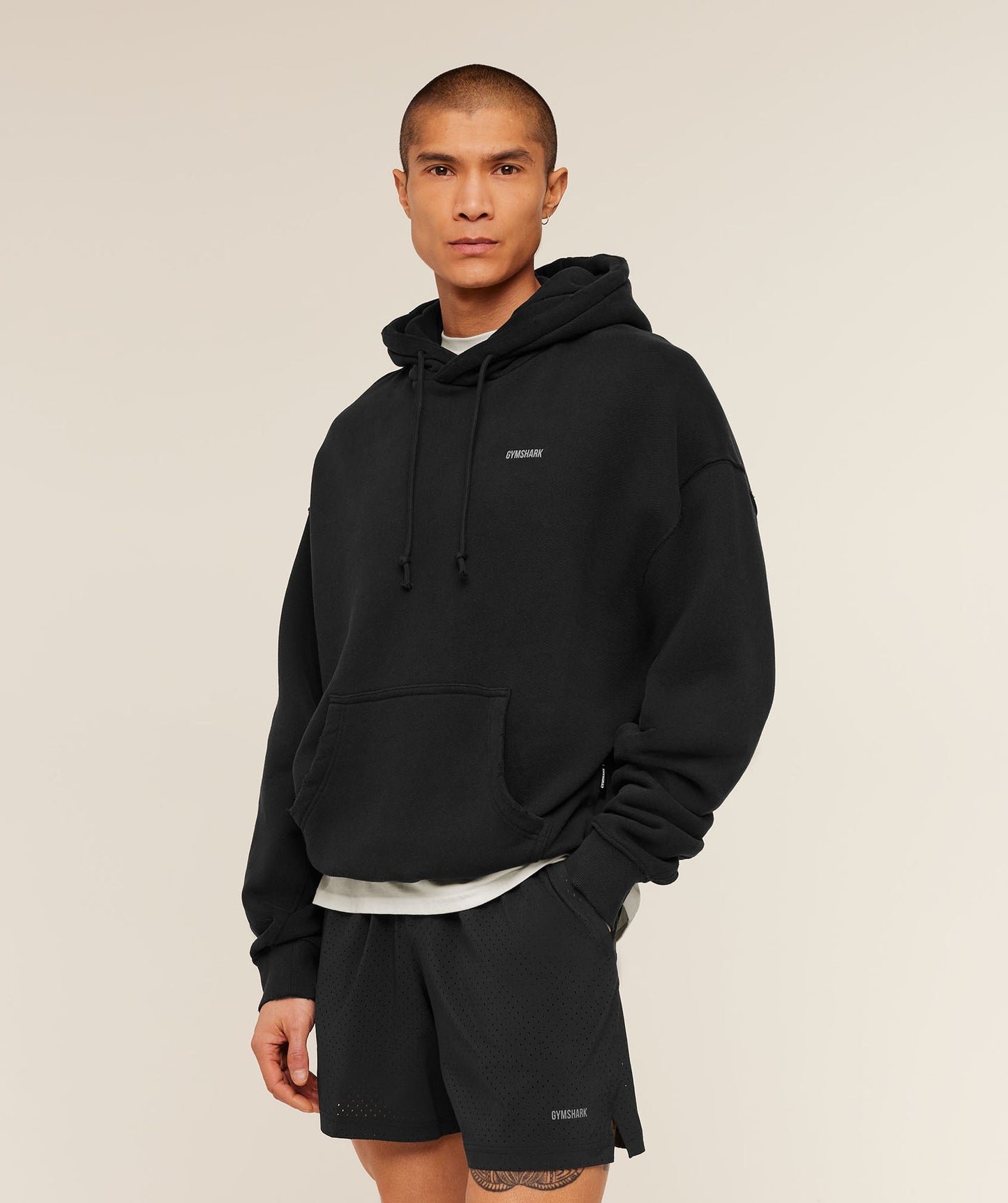 GS-0105 Gymshark x CBUM Washed Hoodie - Black