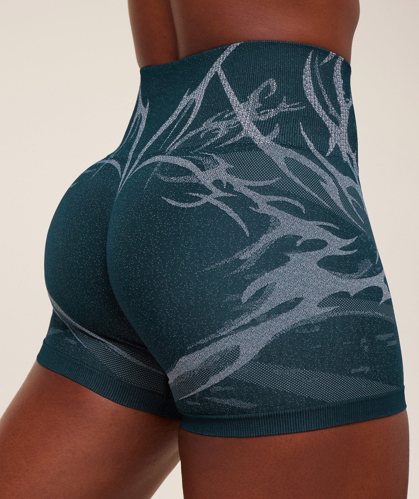 GSW-0105 Storm Seamless Shorts - Deep Petrol Blue/Smoke Blue