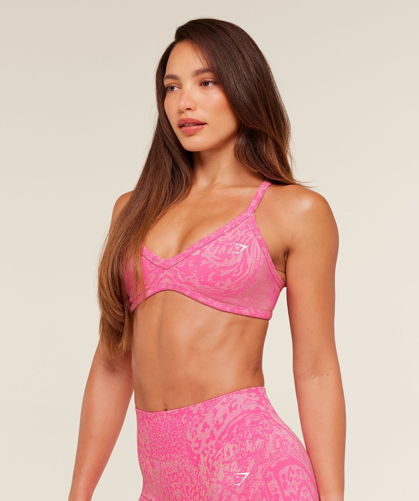 GSW-0106 Adapt Animal X Whitney Sports Bra - Electric Pink / Sorbet Yellow