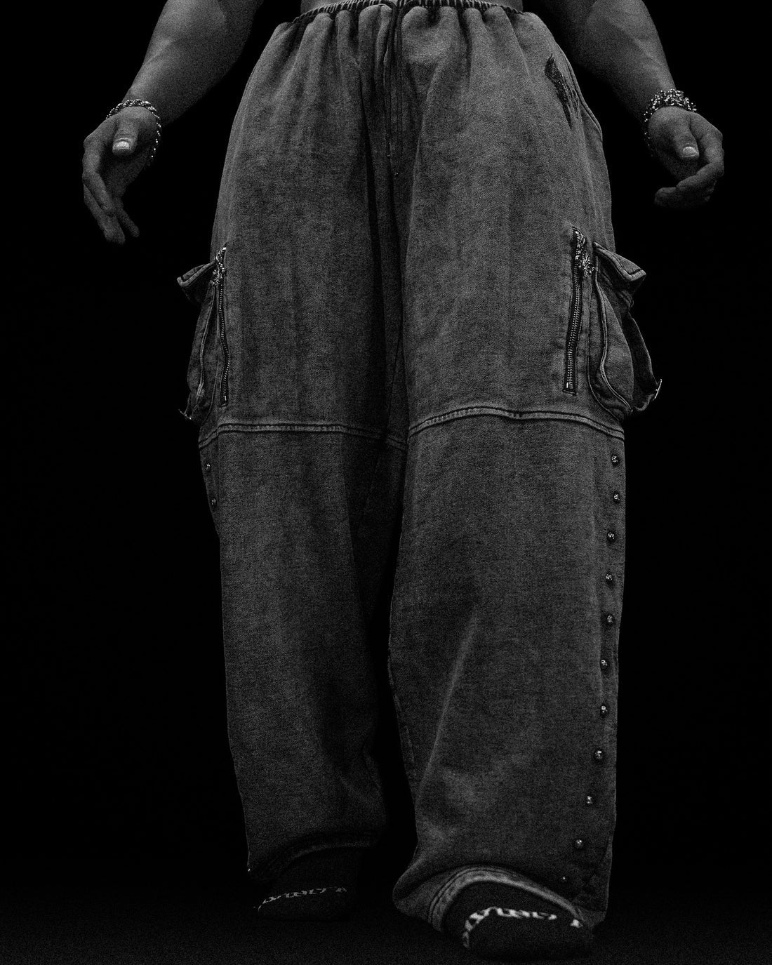 BD-0072 Metallic Tactical Uncuffed Cargos [VINTAGE]