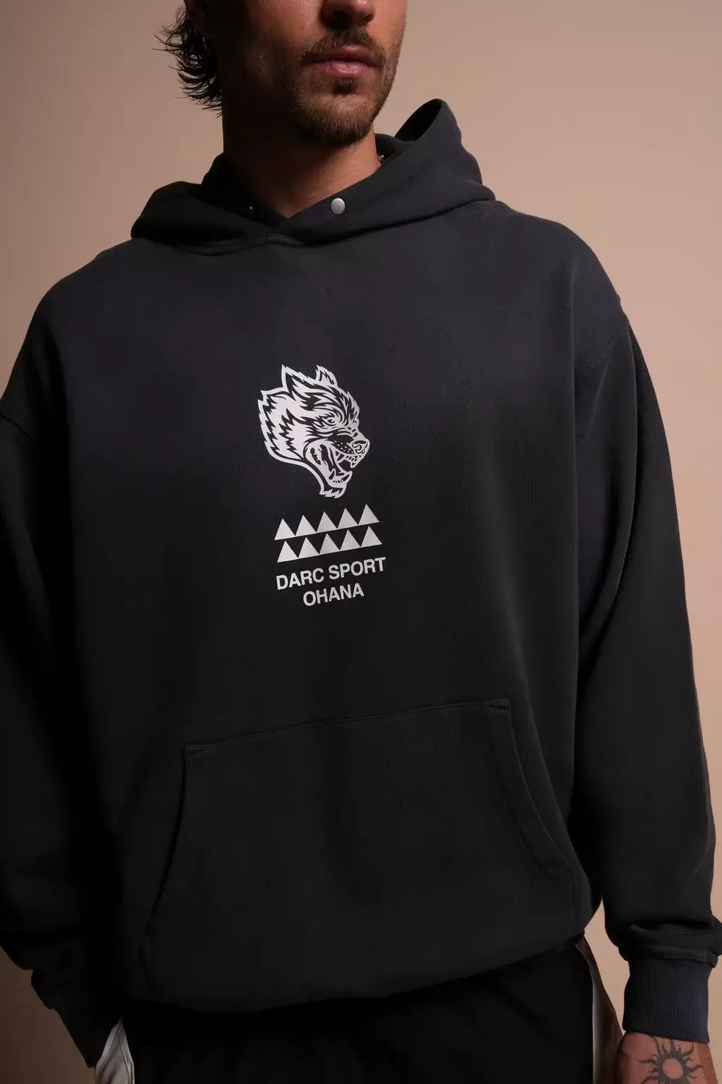 DS-0054 Wolves Mana “Pierce” Hoodie in Darc Ash Sun Fade
