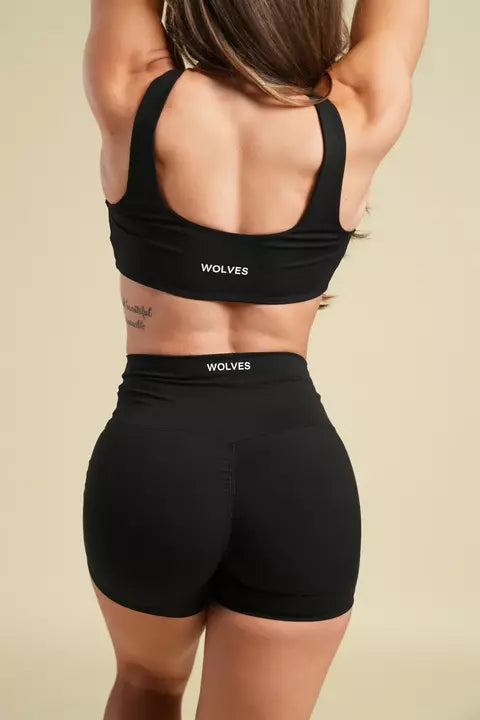 DSHE-0021 IYKYK Wolves “Emma” Energy Shorts in Black