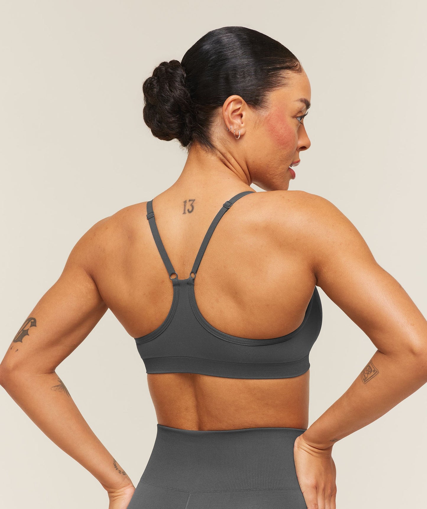 GSW-0046 Everyday Seamless Racerback Sports Bra - Grey