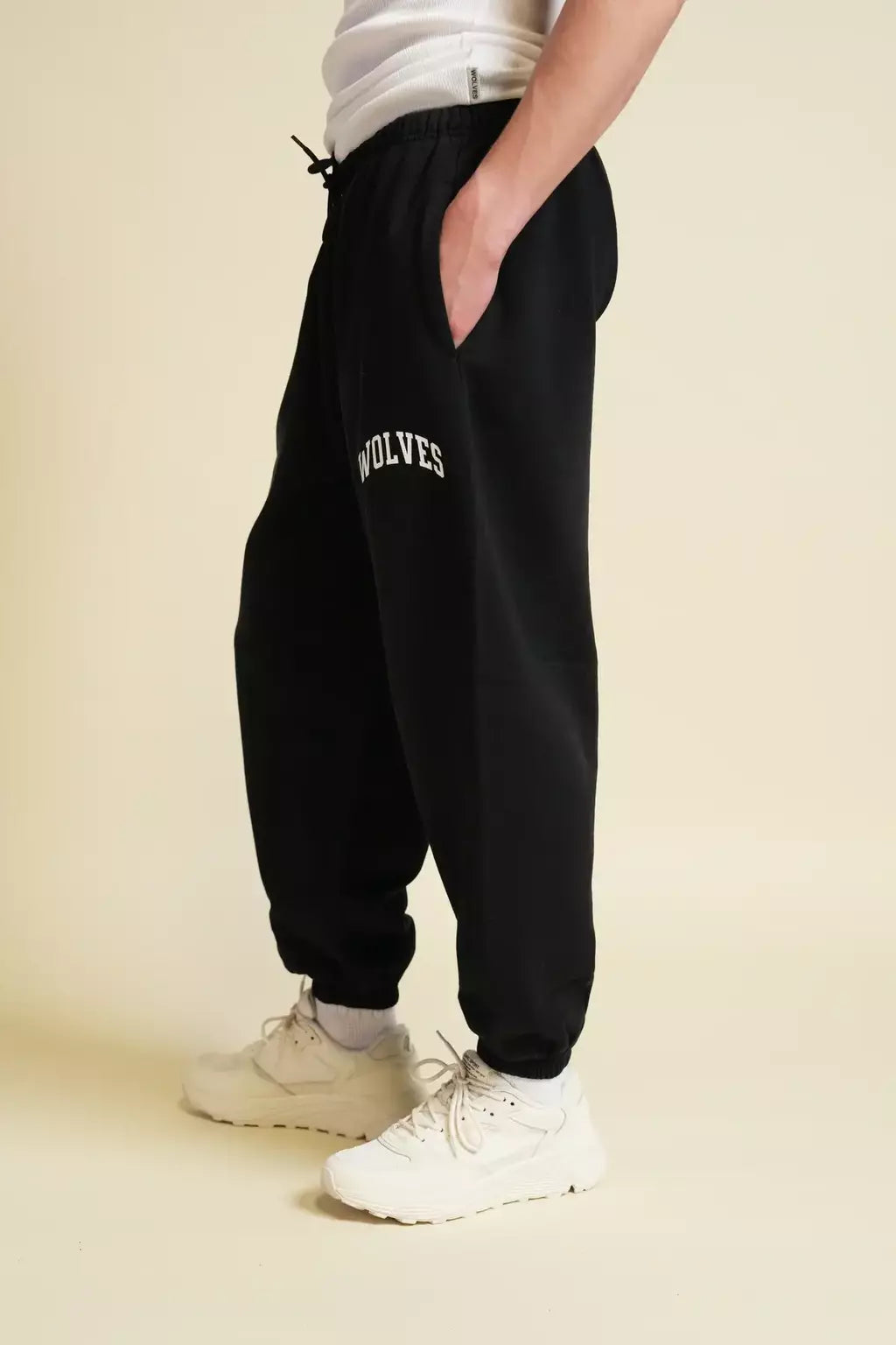 DS-0053 Big Wolf Loyalty Lounger Sweatpants in Black Sun Fade
