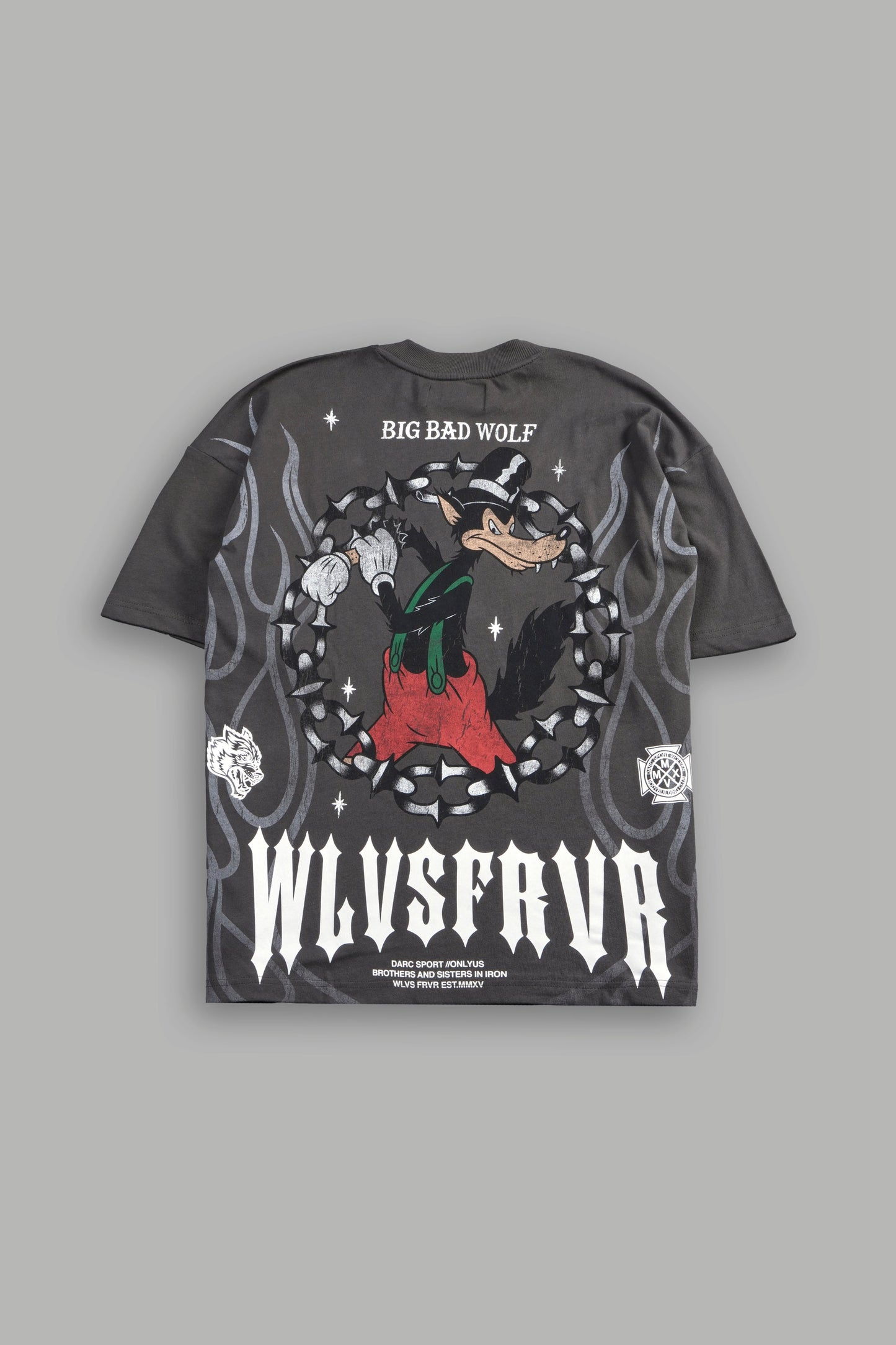 DS-0292 Big Bad Wolf Forever Premium Oversized Tee in Wolf Gray