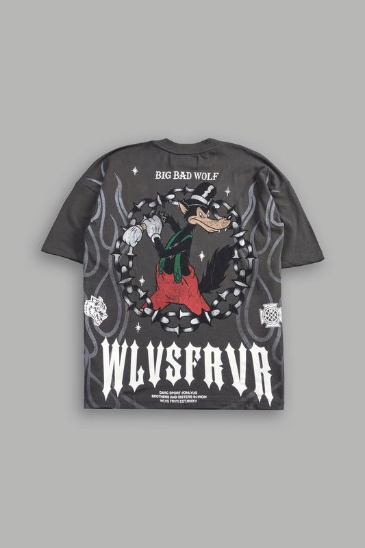 DS-0292 Big Bad Wolf Forever Premium Oversized Tee in Wolf Gray