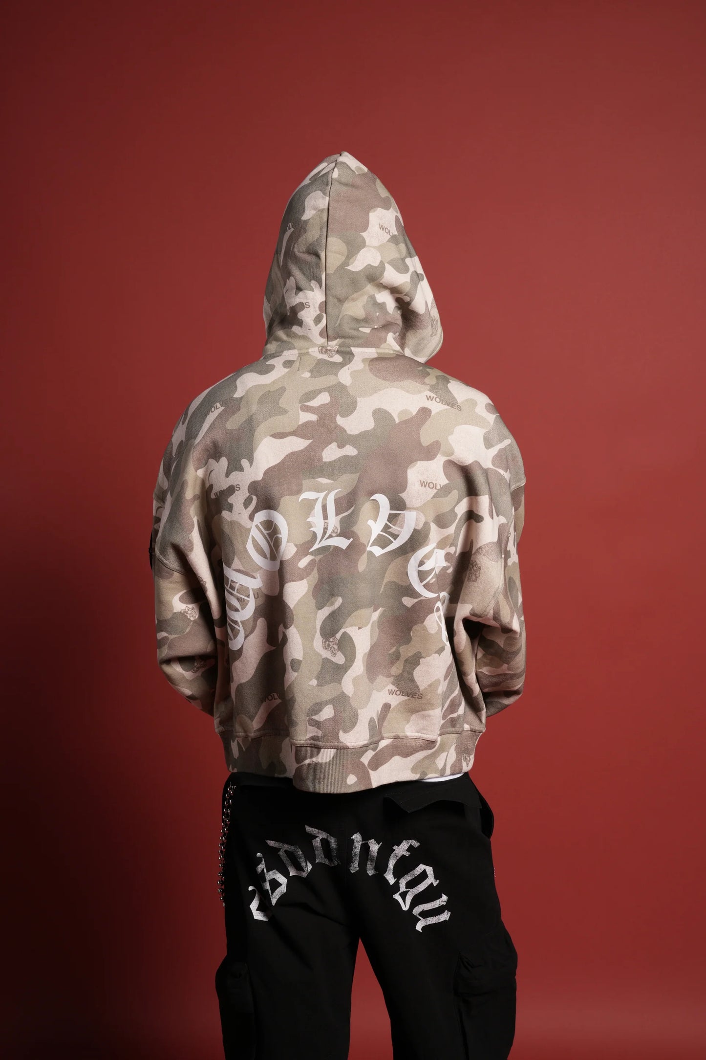DS/VD-0093 Darc Kulture Vex Double Zip Hoodie in DSVD Green Camo