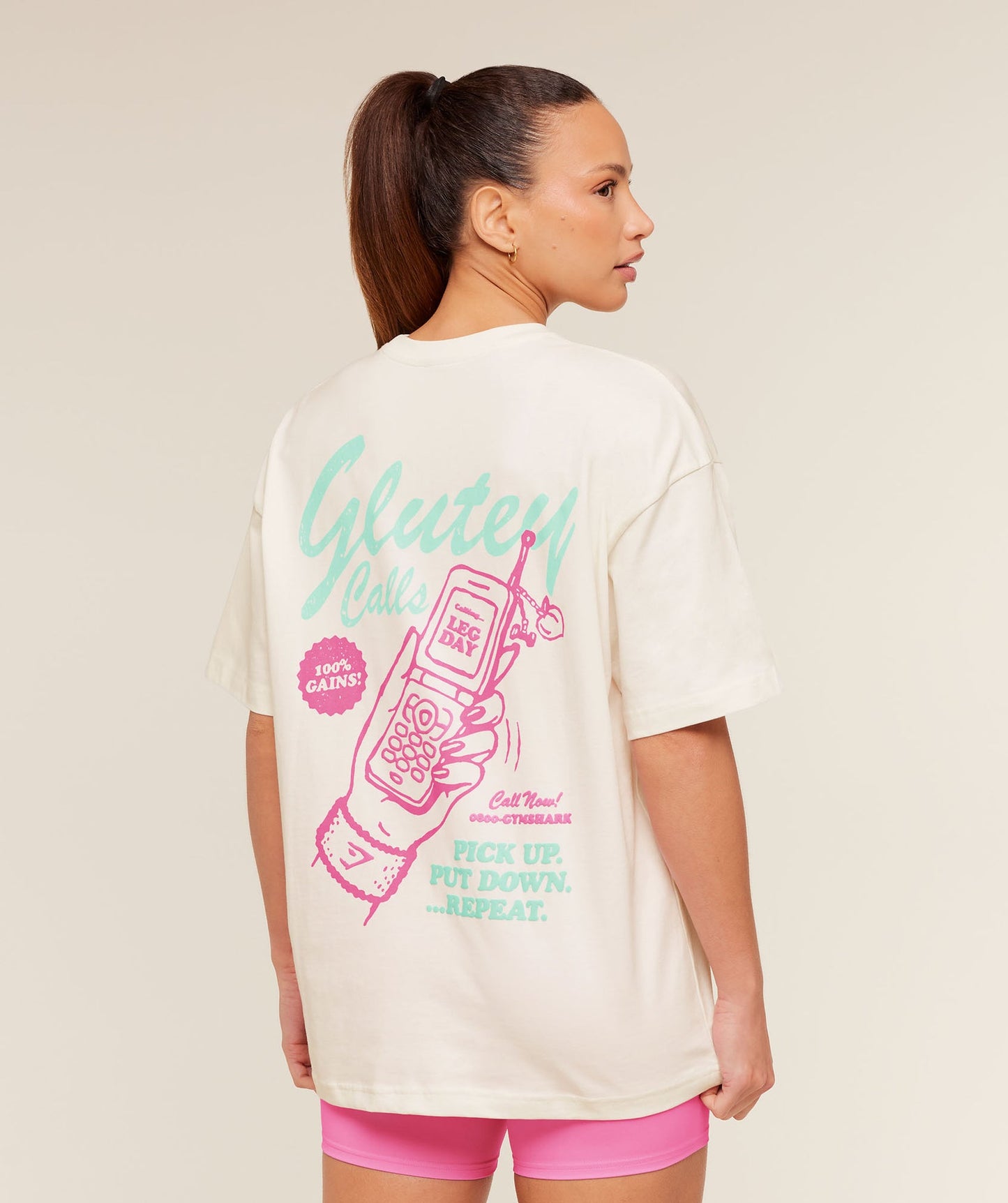 GSW-0097 Glutey Calls Graphic T-Shirt - Soft White