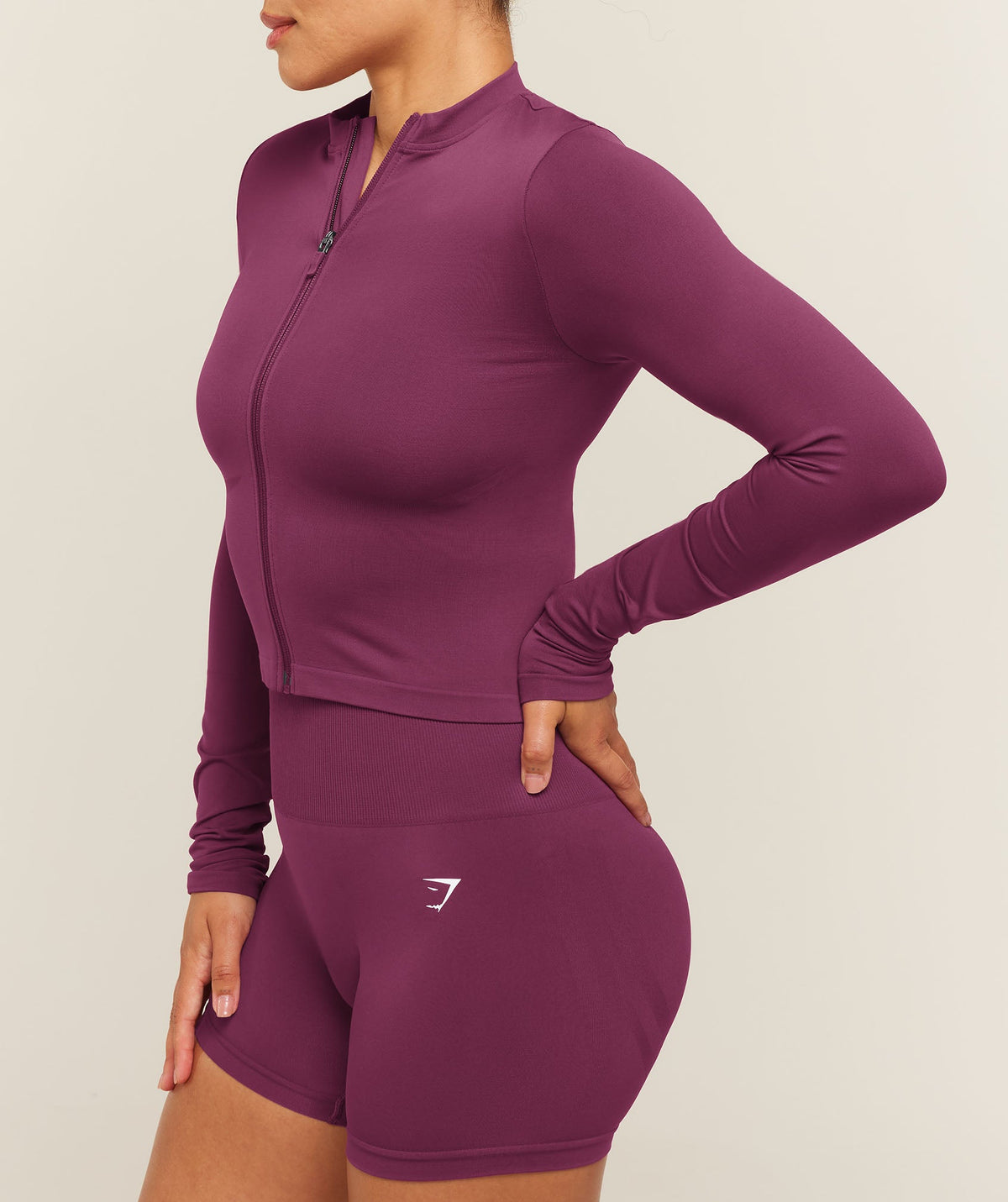 GSW-0153 Everyday Seamless Zip Tracktop - Strength Pink