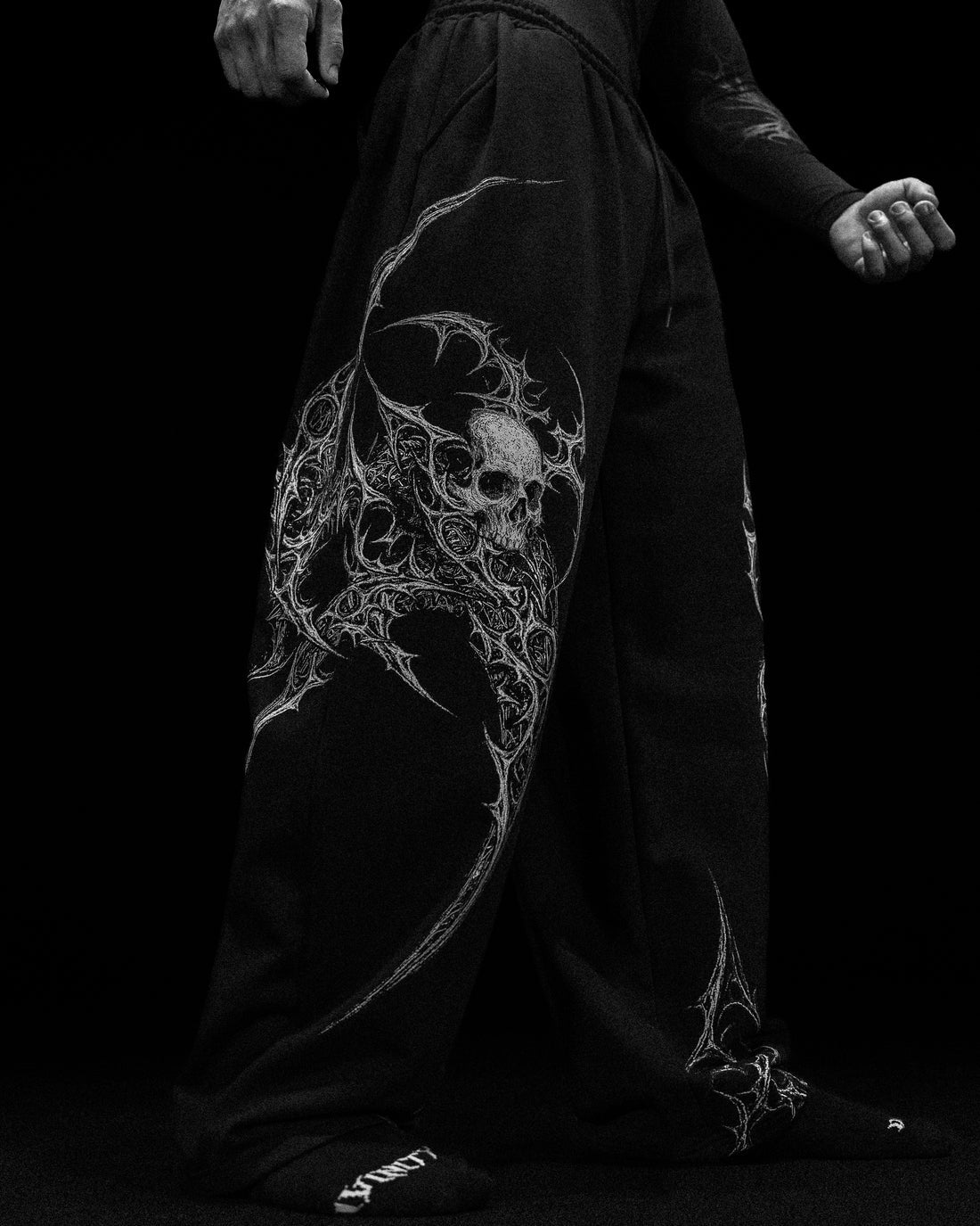 BD-0066 Death Scythe Uncuffed Luxury Sweatpants [VOID BLACK]