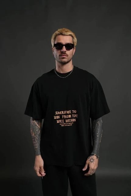DS-0043 The Will Within “Premium” Oversized Tee in Black