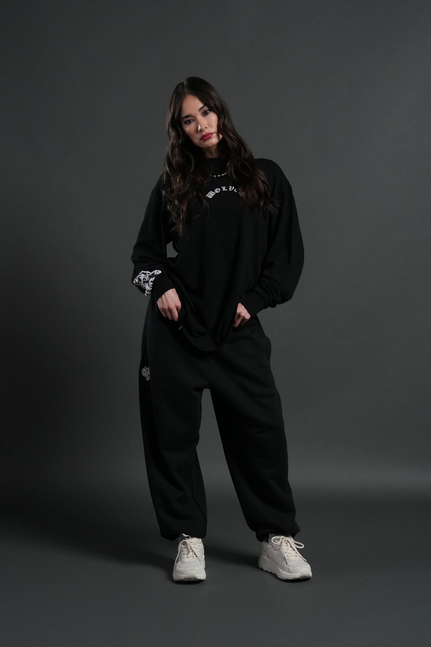 DS-0203 Wolf Chopper “Premium” L/S Tee in Black
