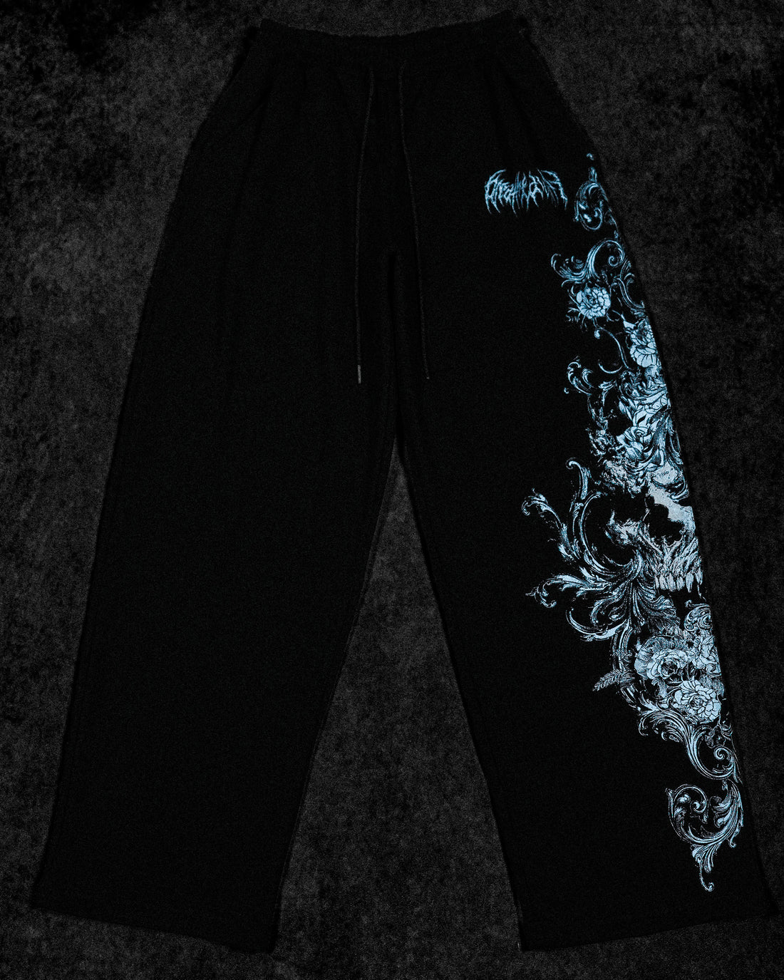 BD-0070 Women's Death Rose Banana Shaped Uncuffed Sweatpants [FROST]
