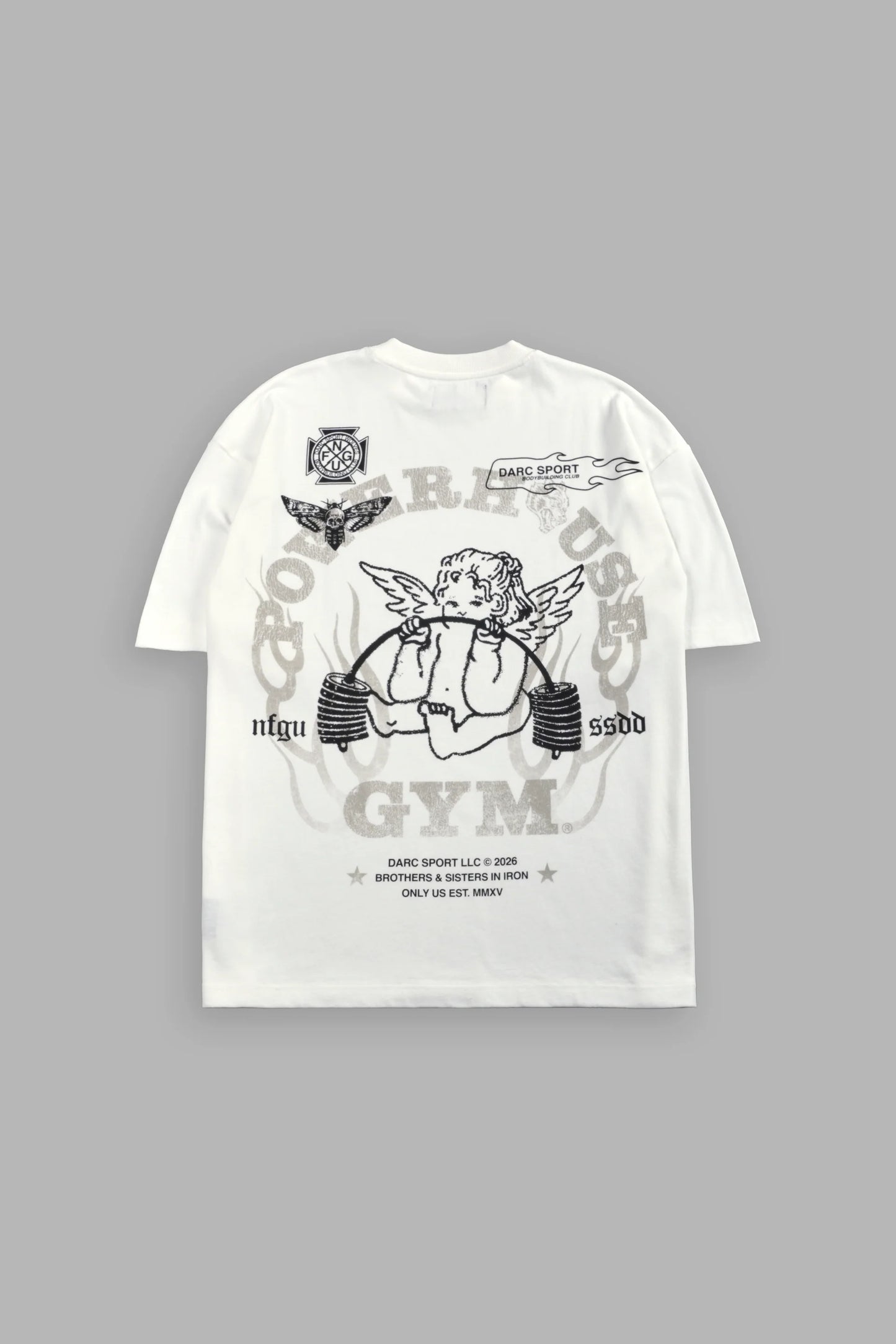 DS-0113 Powerhouse of the Cherub Unisex Premium Oversized Tee in Cream