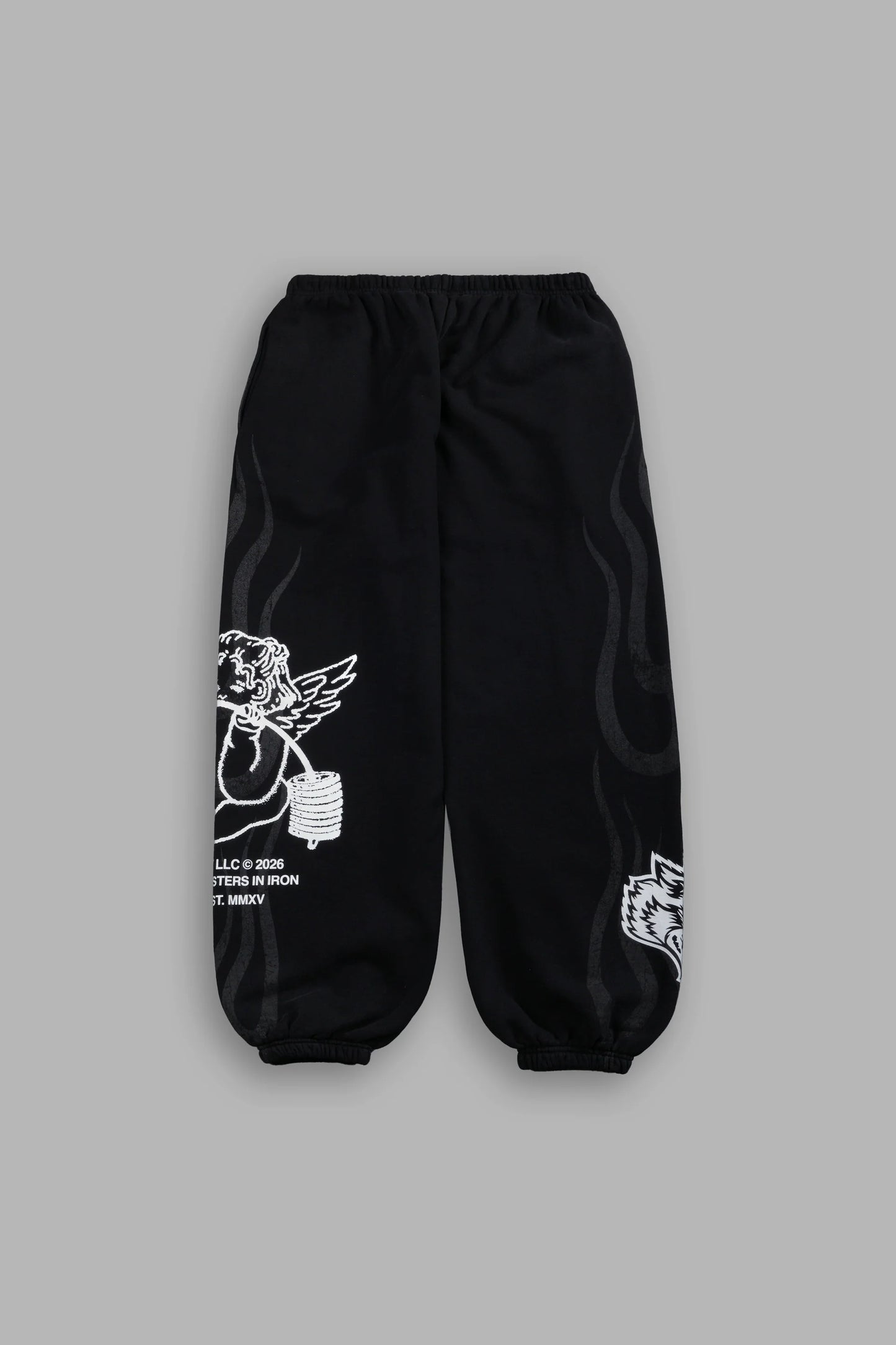 DS-0119 Powerhouse of the Cherub Unisex Lightweight Lounger Sweat Pants in Black Drift Wash