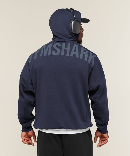 GS-0125 Power Oversized Hoodie - Heavy Blue/Shadow Blue