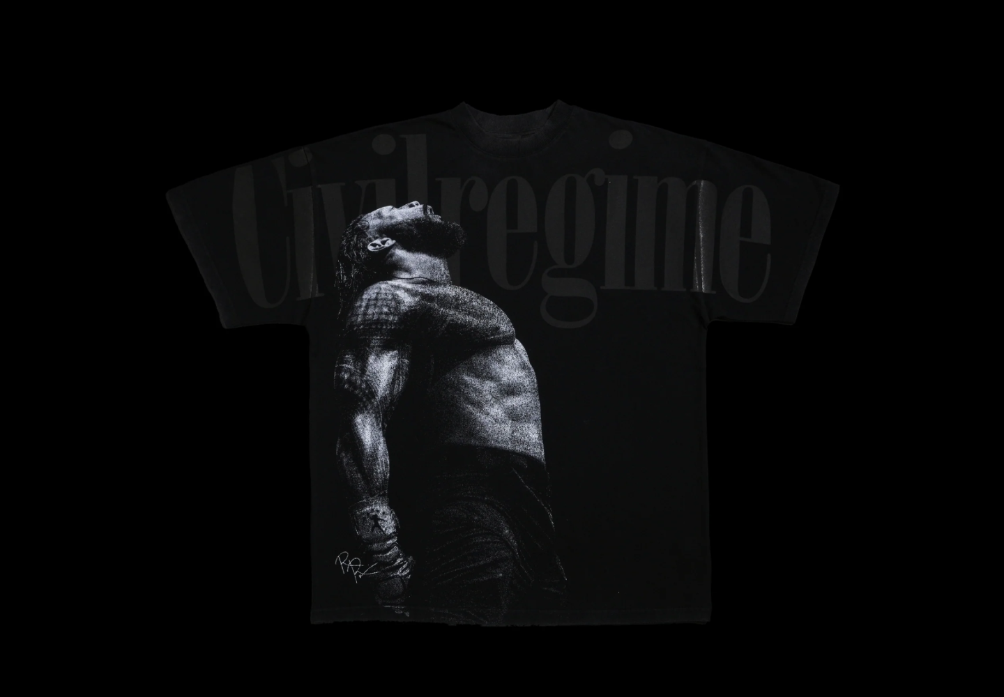Reign of Chaos American Classic Oversized Tee in Vintage Black