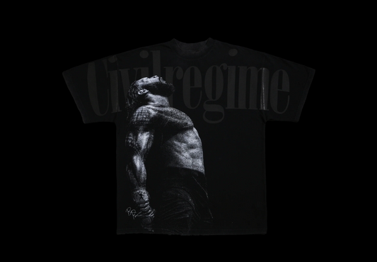 Reign of Chaos American Classic Oversized Tee in Vintage Black