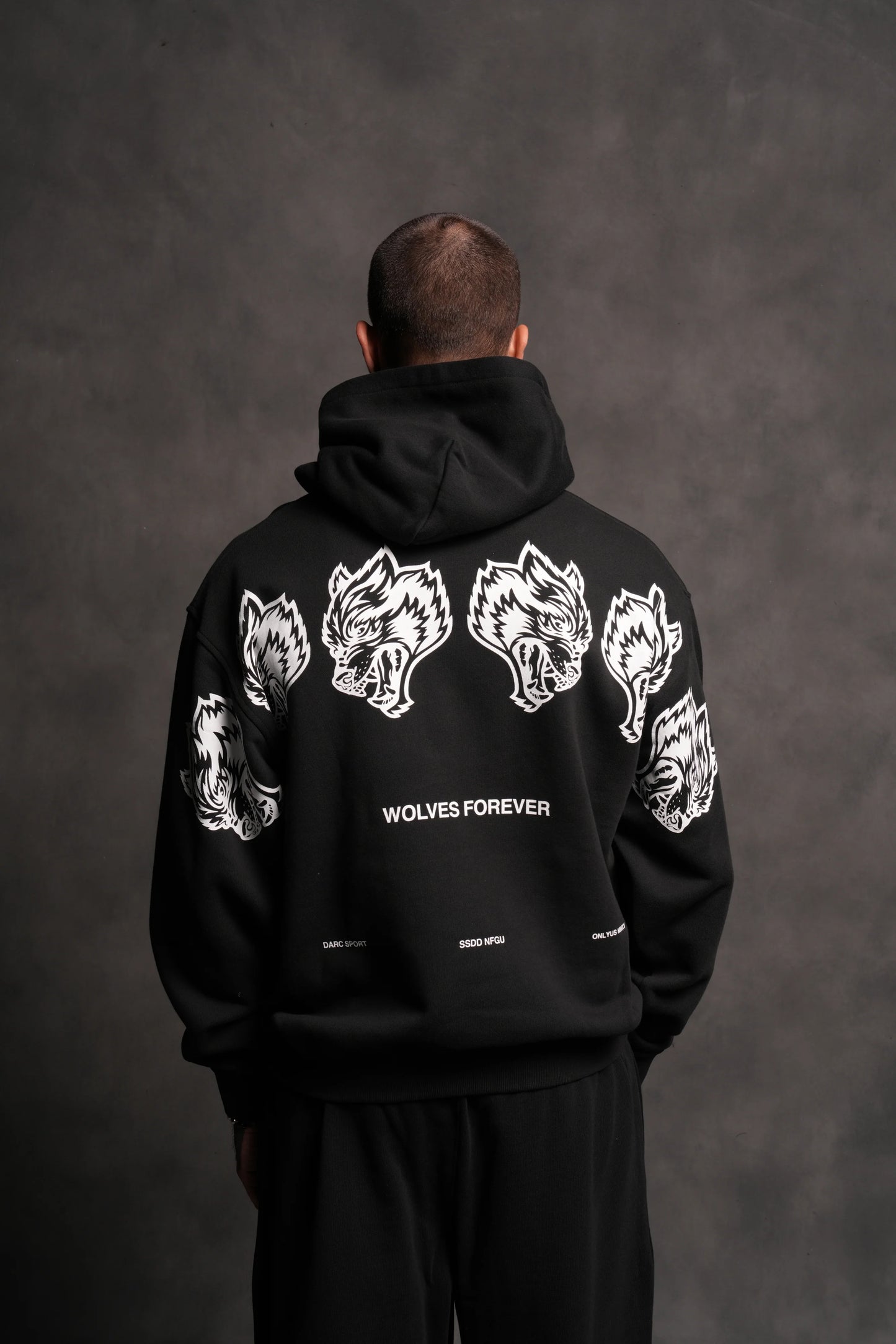 DS-0199 Wolves Have Your Back “Pierce” Hoodie in Black
