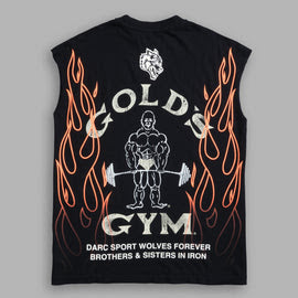 DS-0121 On Fire “Premium” Muscle Tee in Black
