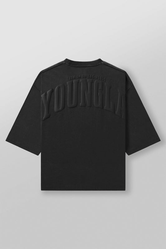 4138 - Foundation Cropped Tees - Black Wash