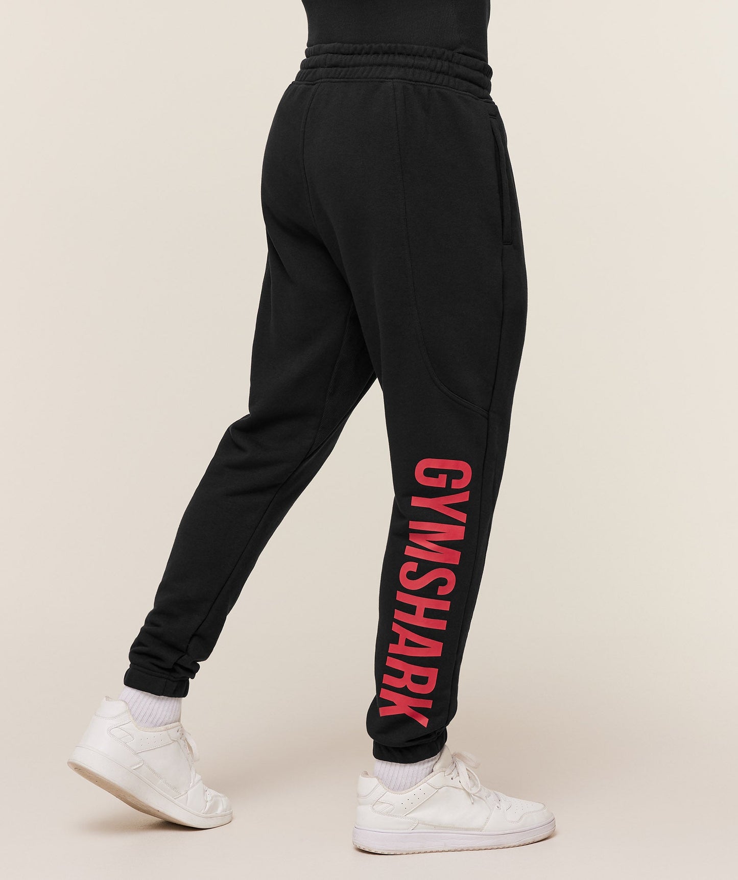 GS-0030 Power Wordmark Joggers - Black/Conditioning Red