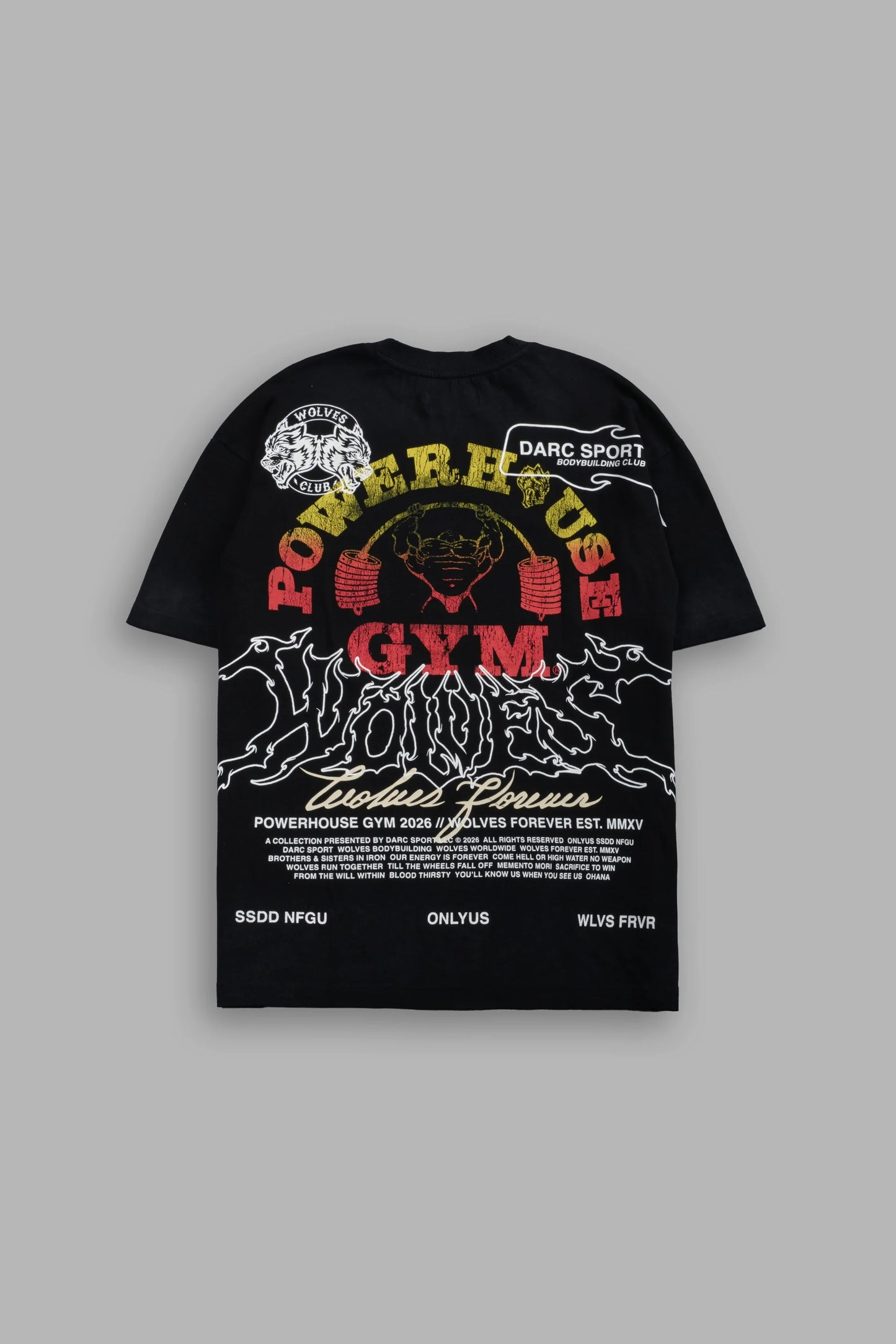 DS-0123 Powerhouse Hesh Premium Oversized Tee in Black Drift Wash