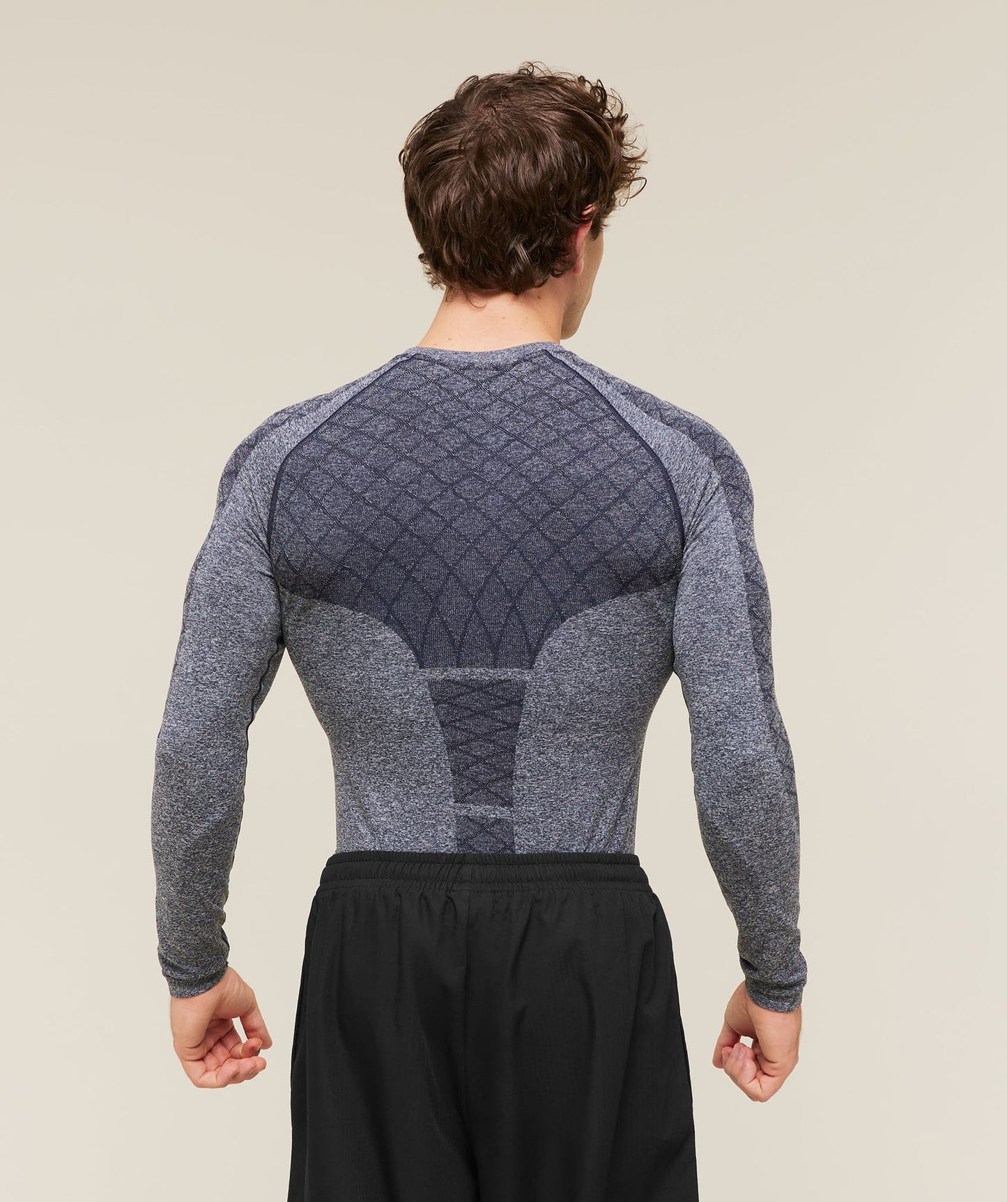 GS-0137 Devant Seamless Long Sleeve T-Shirt - Heavy Blue