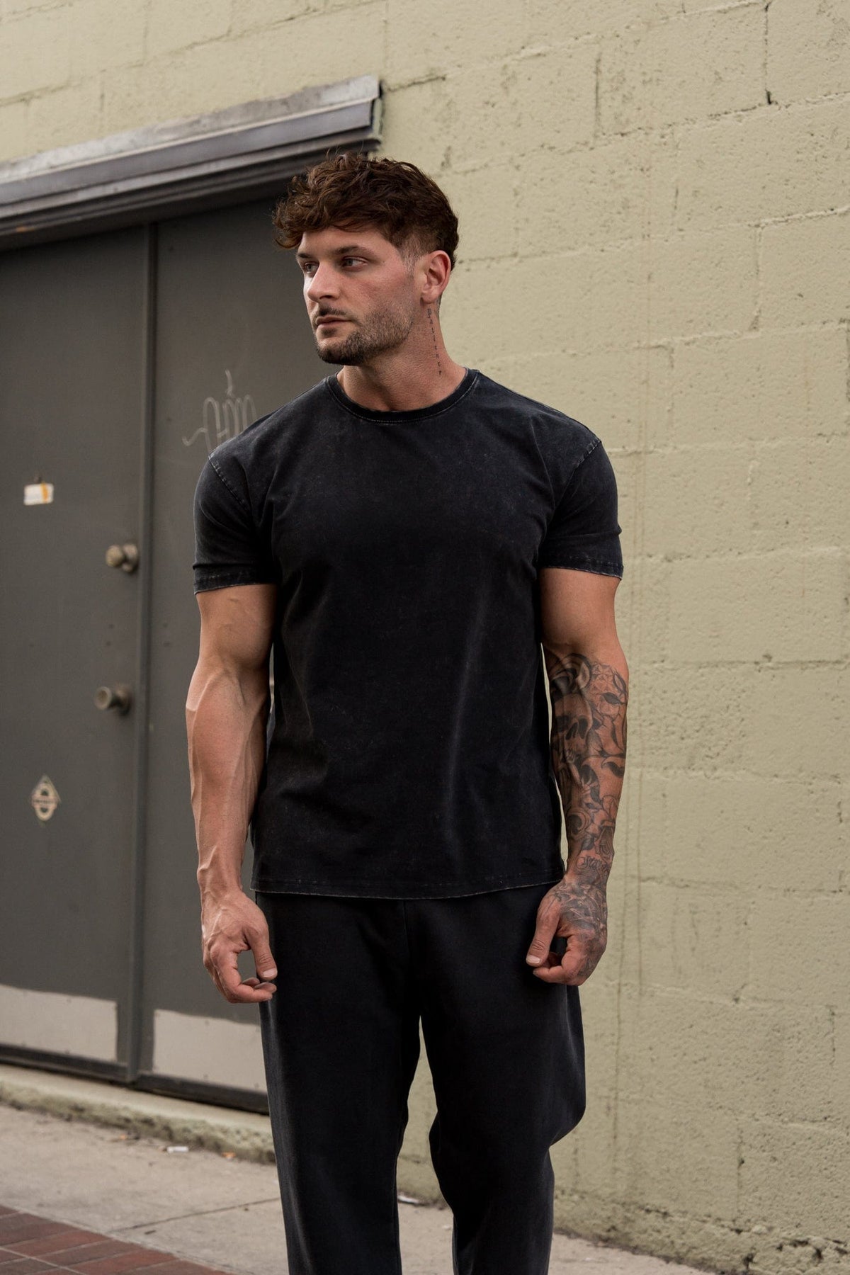 4148 - Elevated Essentials - Fitted Tee - Black Wash
