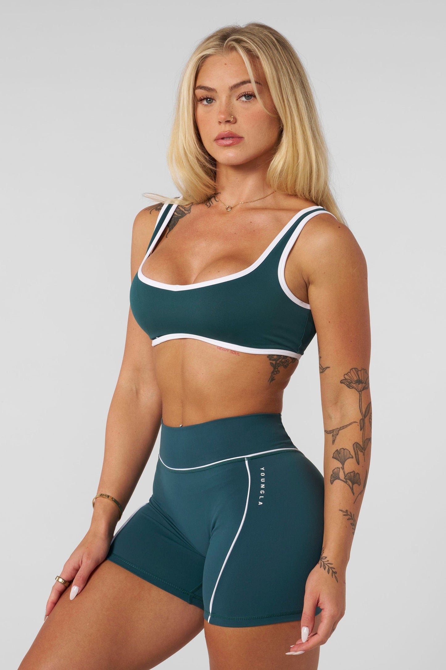 W366 - Elevate Outline Bra - Teal
