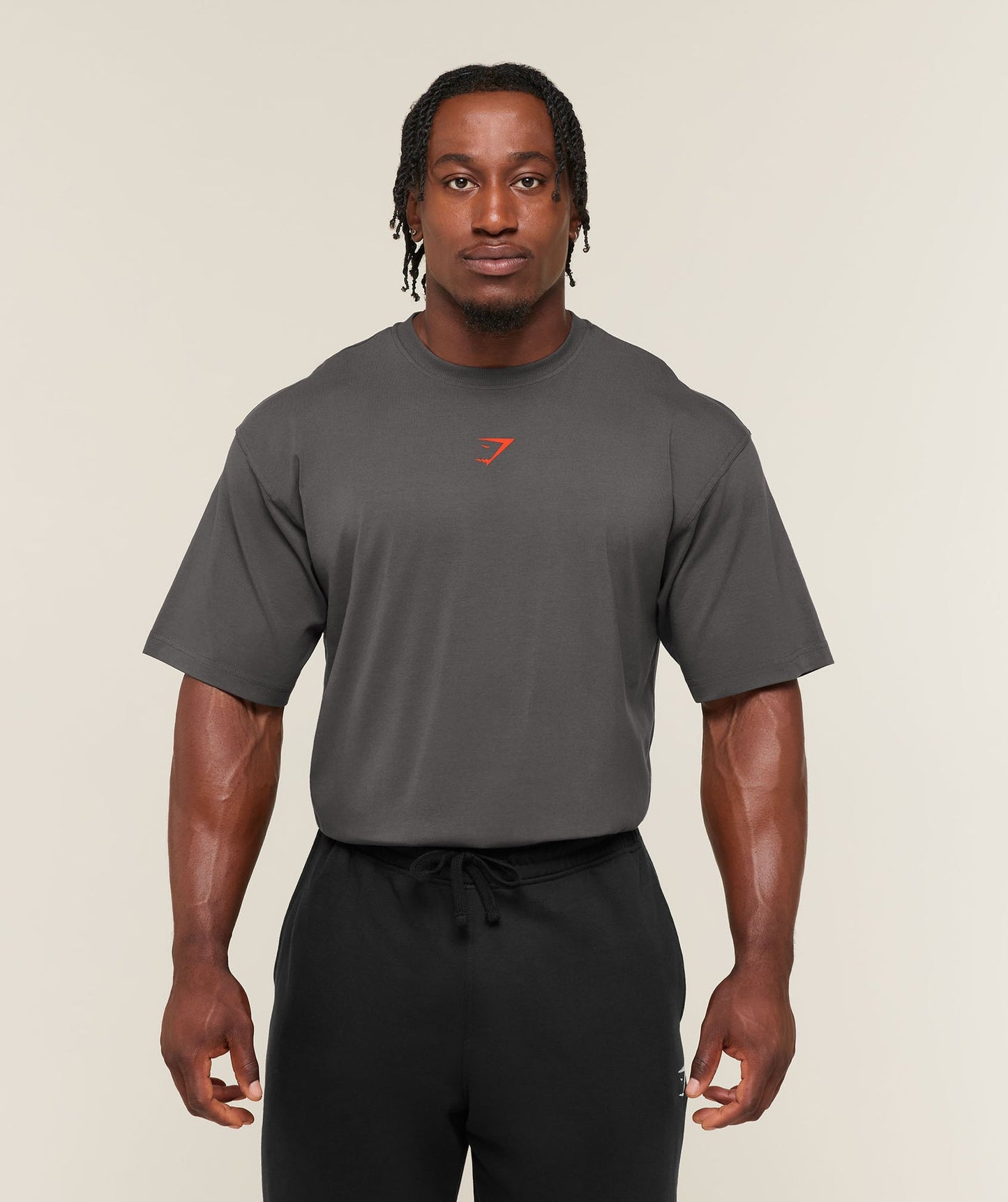 GS-0001 Power T-Shirt - Onyx Grey/Bold Orange