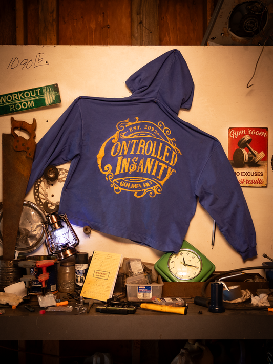 OG Royal Blue Vintage Washed Zip Up Hoodie