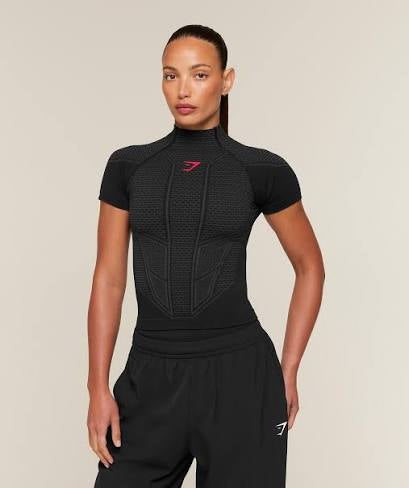 GSW-0144 Onyx V1 Baby Tee - Black/Onyx Grey/Carmine Red