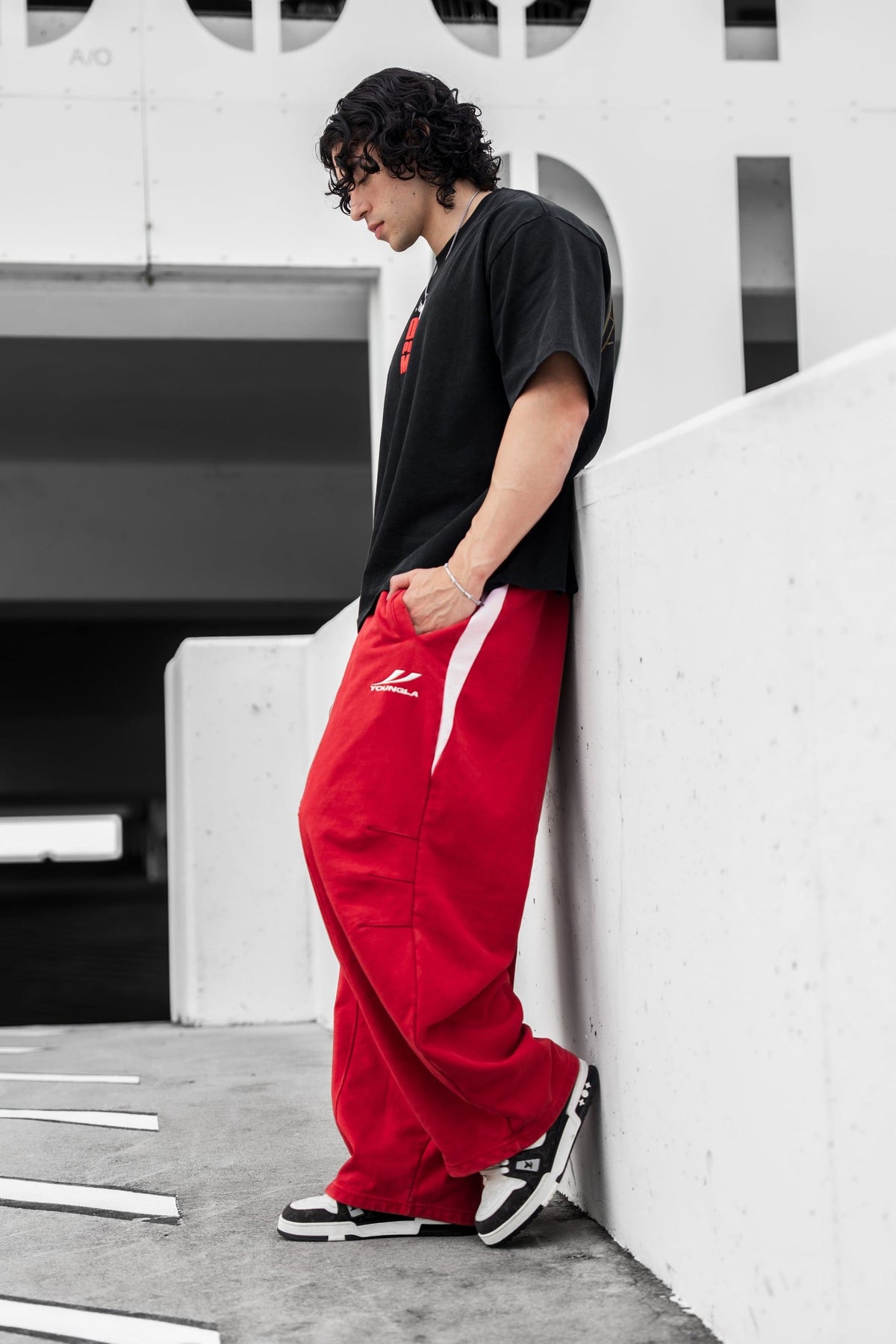 2071 - Baggy Ass Sweats - Red Wash
