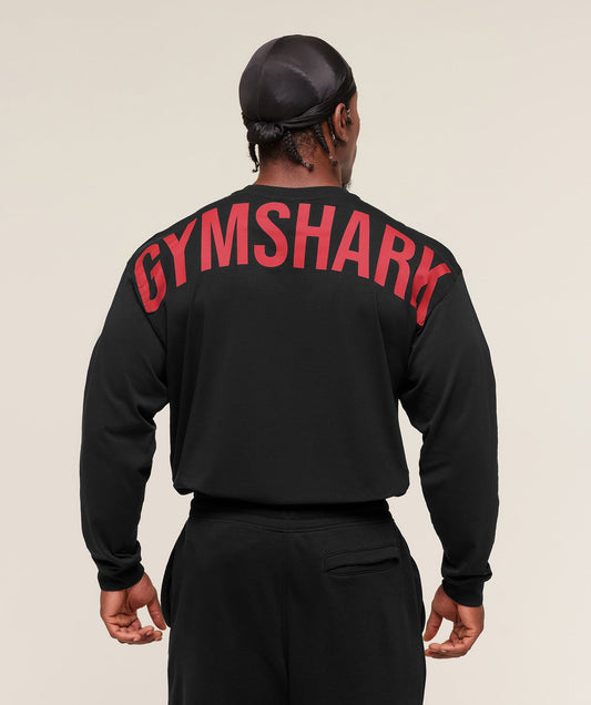GS-0124 Power Long Sleeve T-Shirt - Black/Asphalt Grey